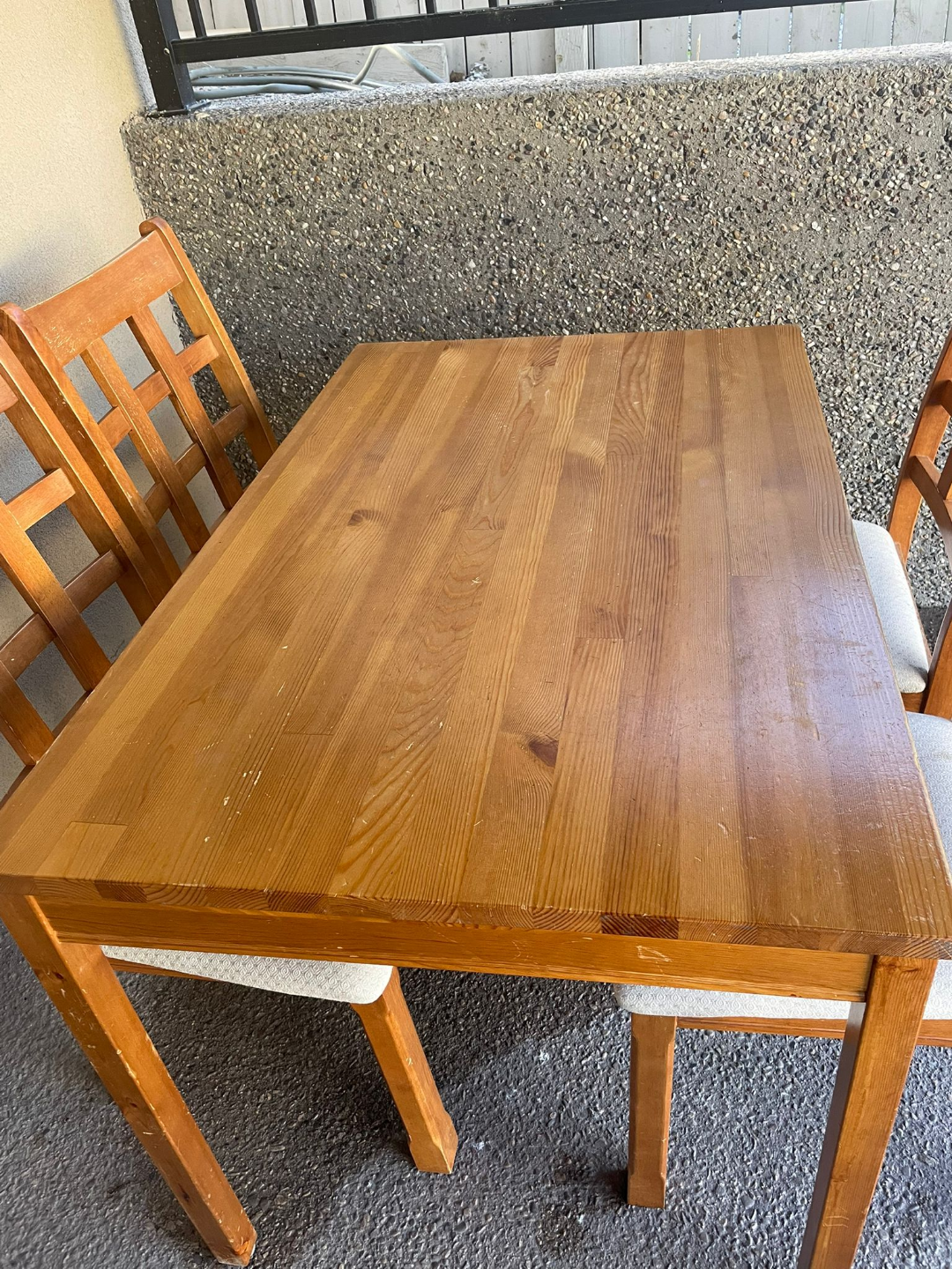Dining Table and Four Chairs Set - photo 2