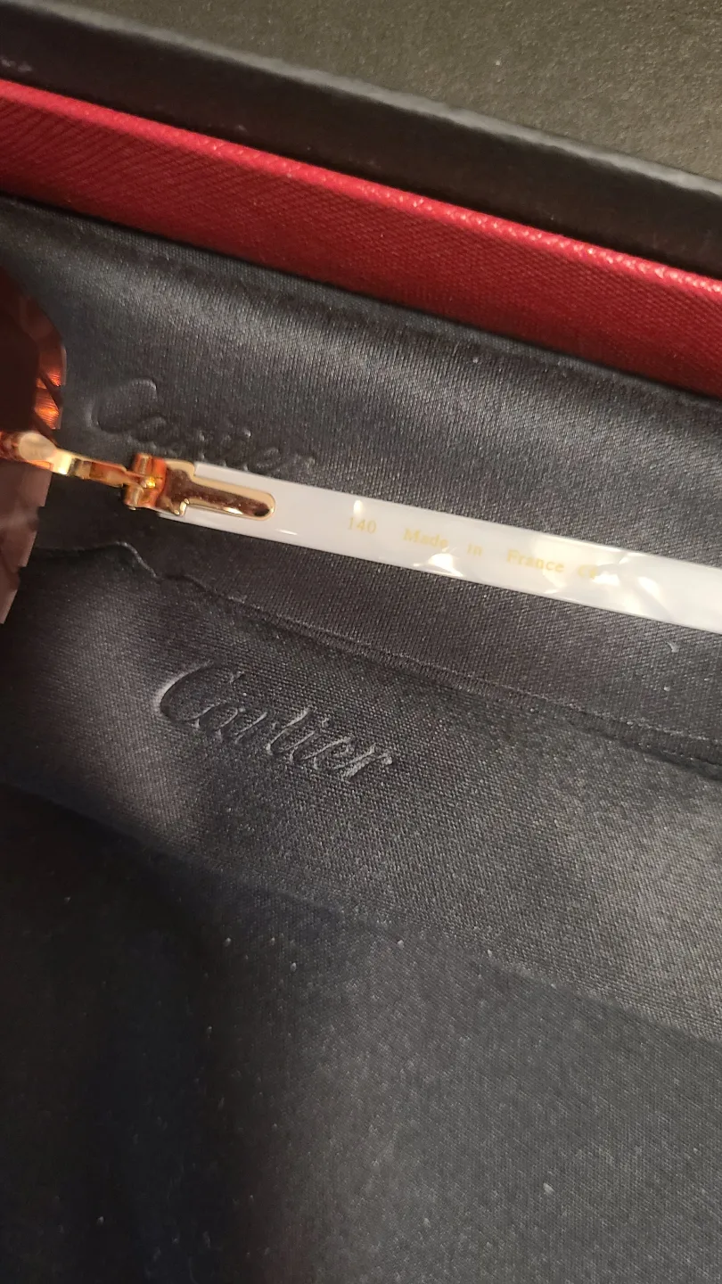 Cartier sunglasses- white marble acetate (1991 vintage ) image indicator(5)