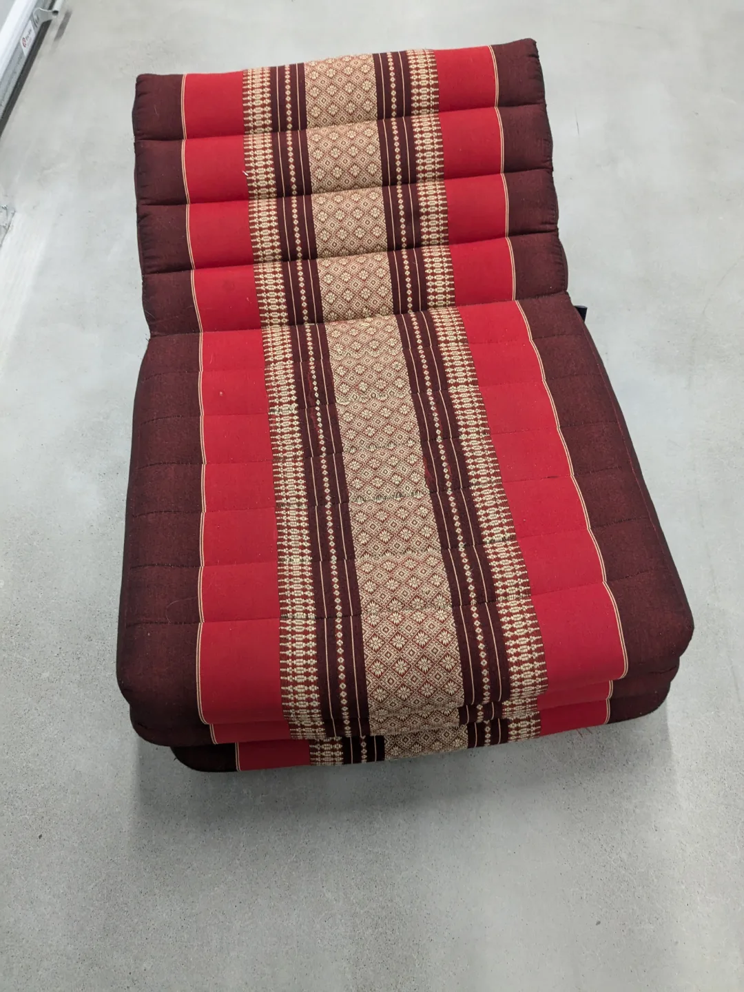 Thai Floor Cushion - Red and Brown thumbnail
