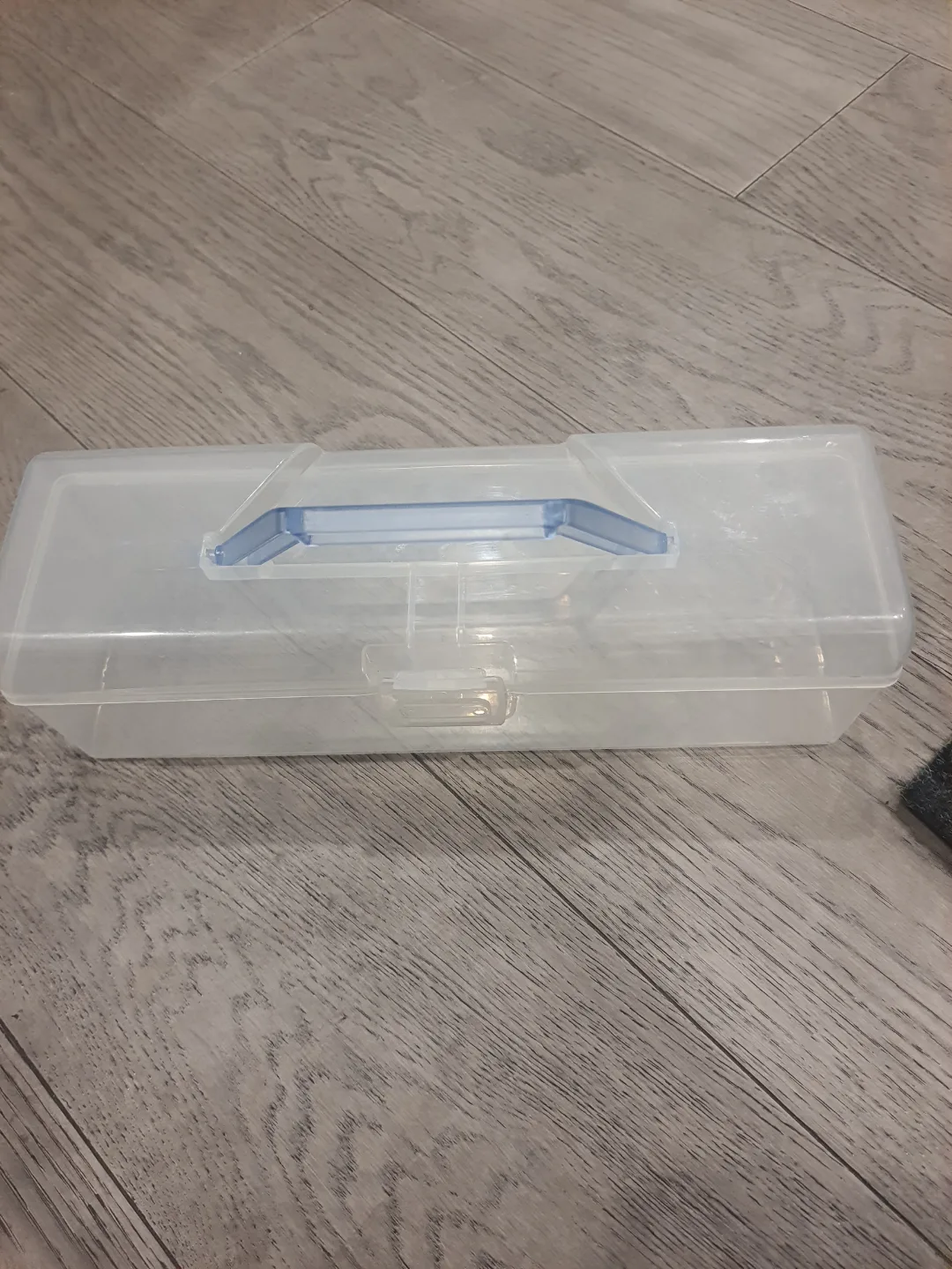 Clear Plastic Storage Container with Handle #freecycle thumbnail