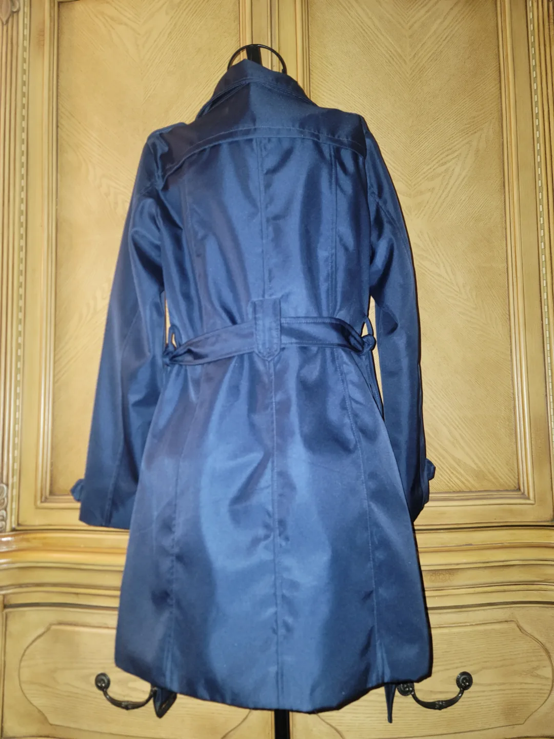 Women's Navy Blue Trench Coat image indicator(3)