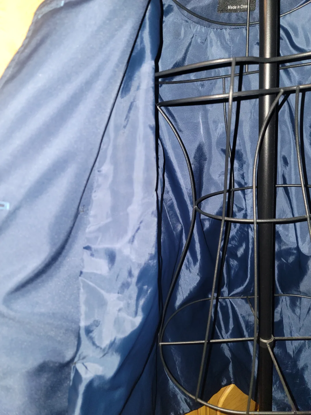 Women's Navy Blue Trench Coat image indicator(7)