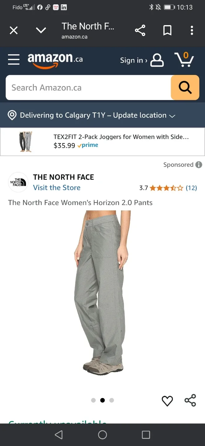 NWT The North Face Women's Gray Horizon 2.0 Pants S12 image indicator(2)
