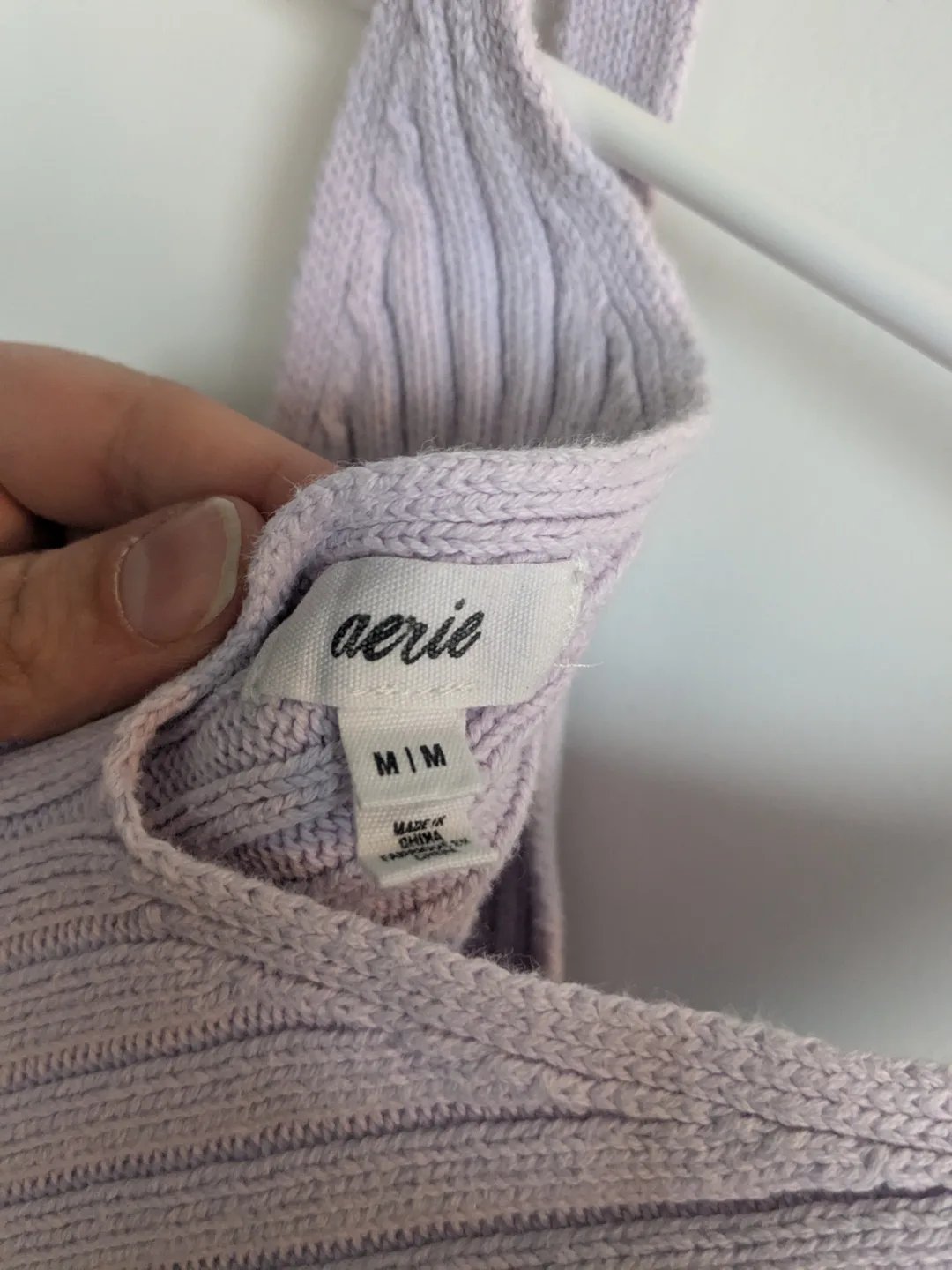 Aerie Lavender Knit Crop Top image indicator(3)