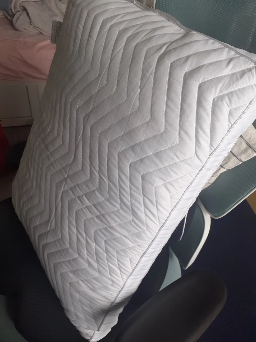 White Quilted Pillow