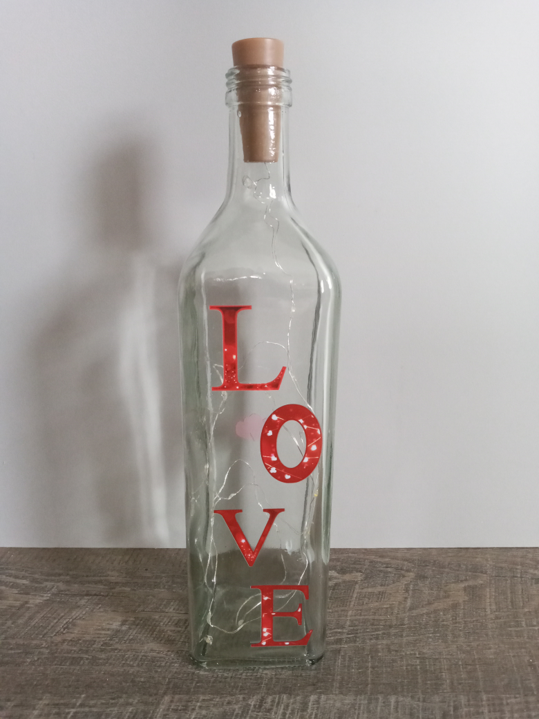 LED Light-Up LOVE Bottle