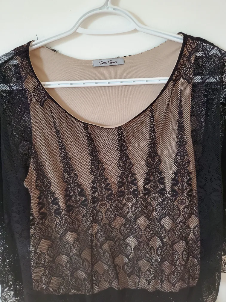 Sans Souci Black Lace Top image indicator(4)