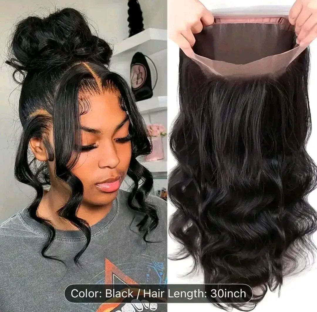 40 Inch Body Wave Lace Front Wig - Black thumbnail