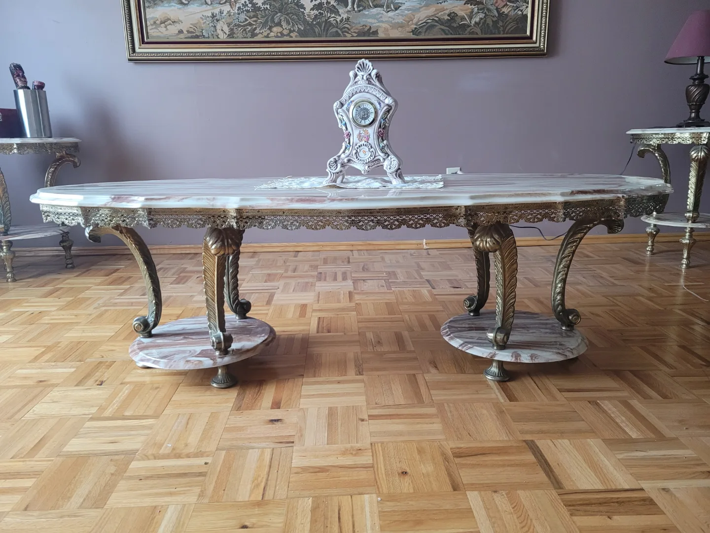 Marble Top Coffee Table and End Table Set image indicator(2)