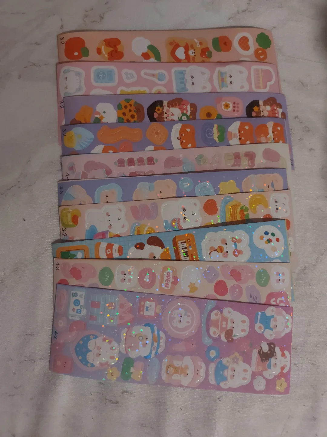 Cute Holographic Animal Stickers - 10 Sheets thumbnail