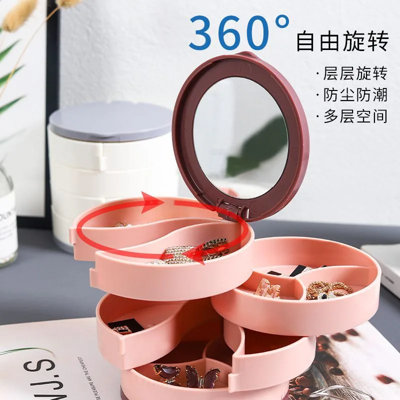 Rotating Jewellery Organizer with Mirror thumbnail