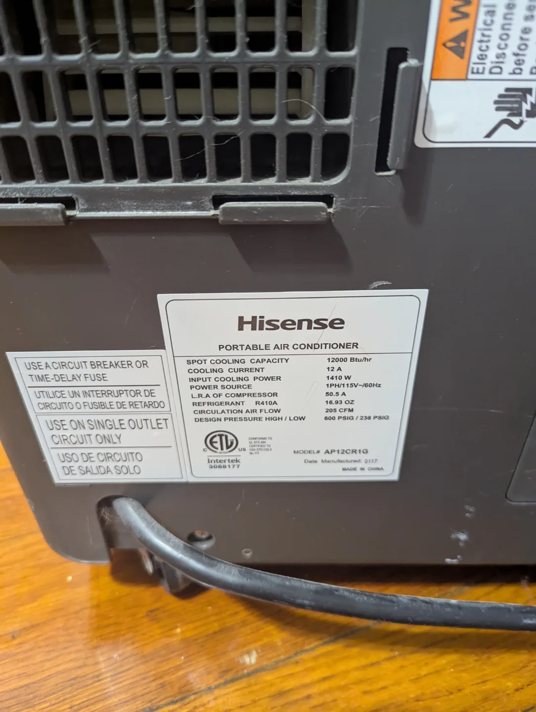 Hisense Portable Air Conditioner - 12000 BTU image indicator(3)