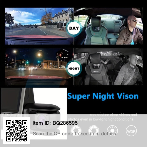 Triple Lens Dash Cam with 64GB Card - Full HD Night Vision - photo 4