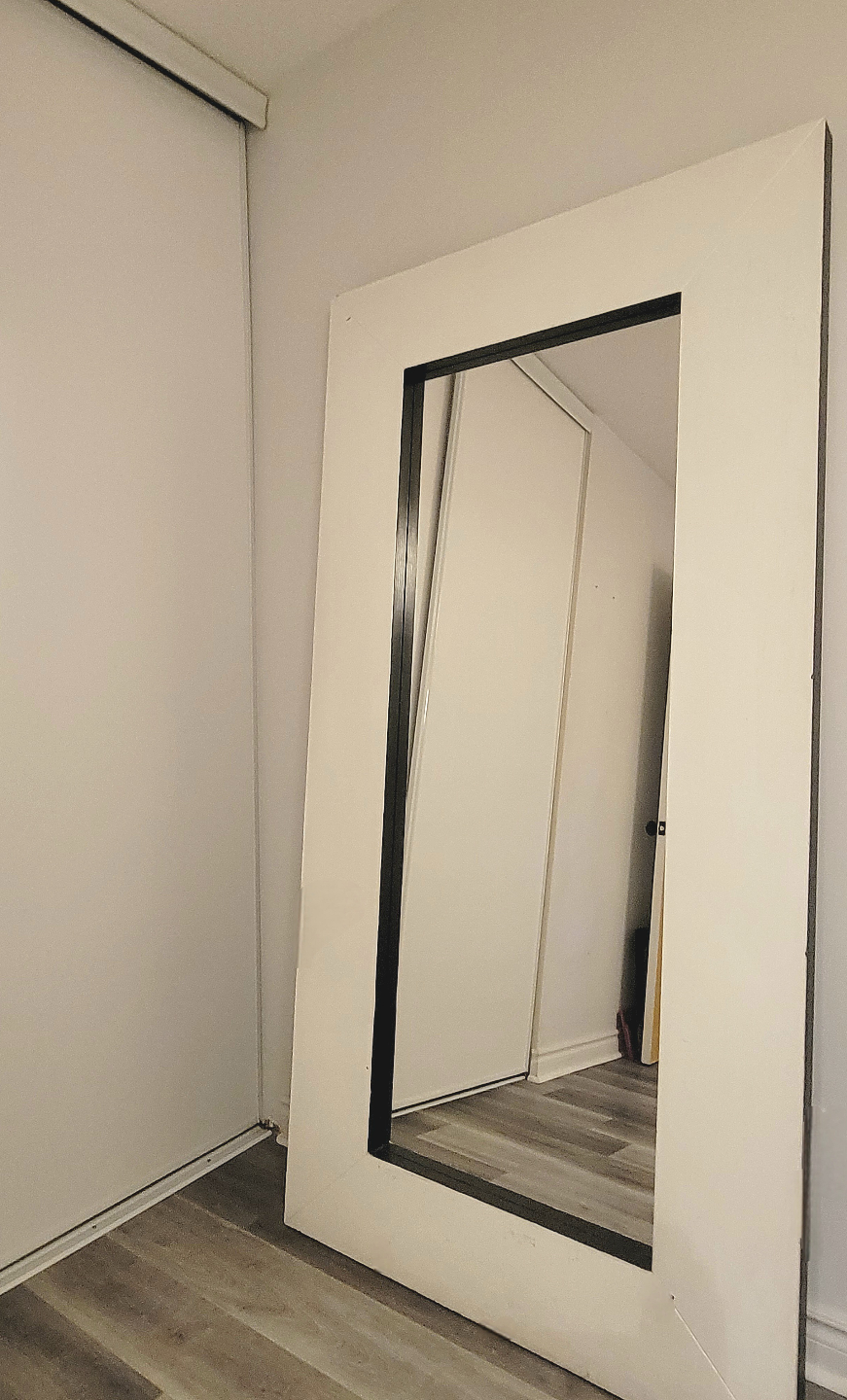 Large Floor Mirror with Black and White Frame - photo 2