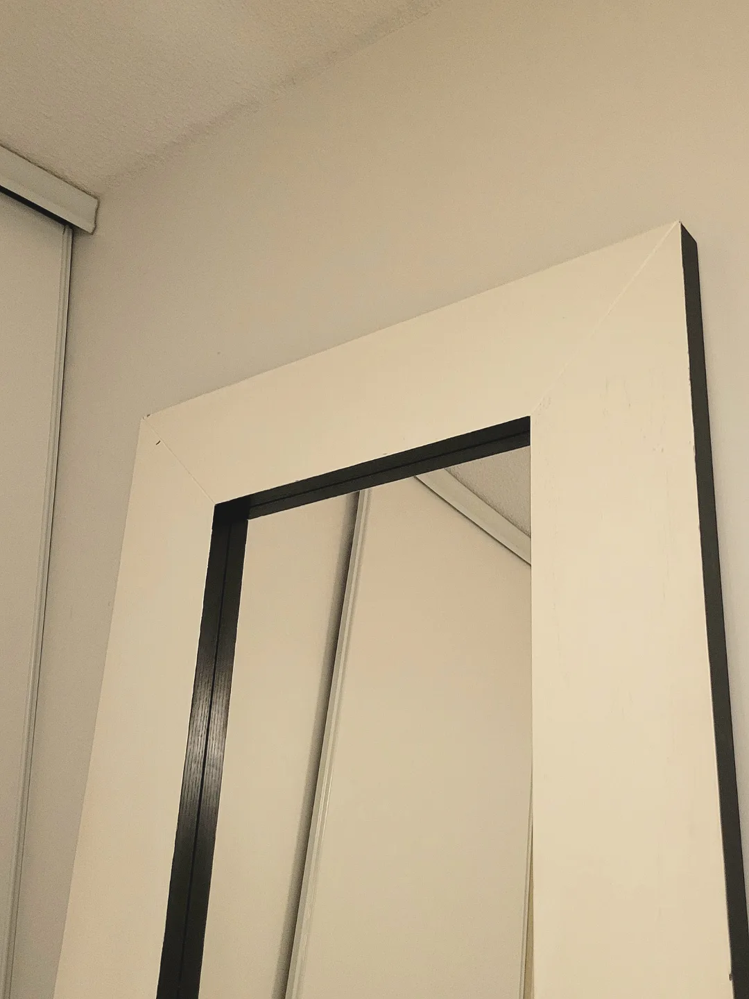 Large Floor Mirror with Black and White Frame image indicator(3)