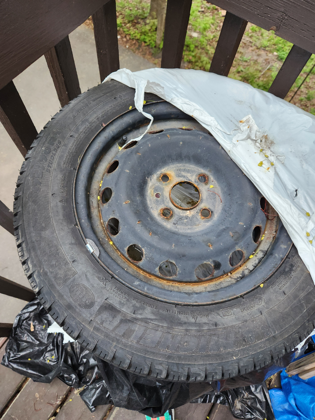 Used Michelin X-Ice  Winter Tire on Steel Rim