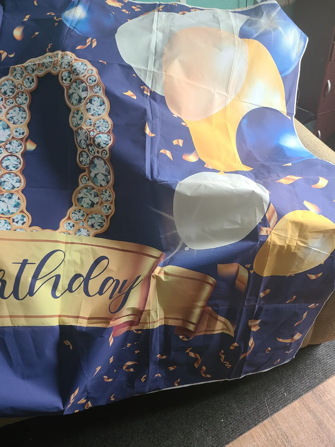 60th Birthday Party Backdrop - Diamond & Balloons image indicator(2)