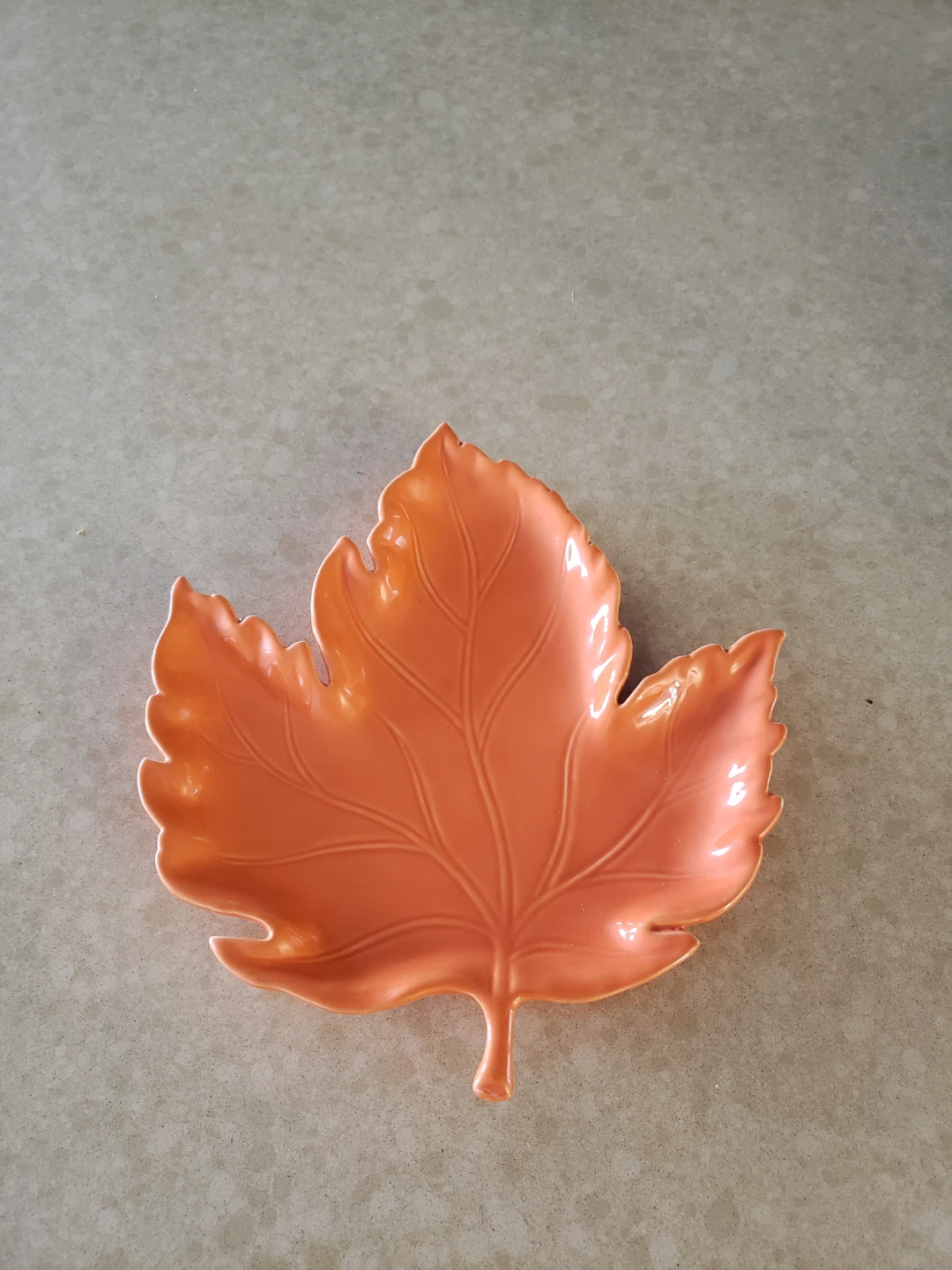 Orange Leaf Shaped Dish