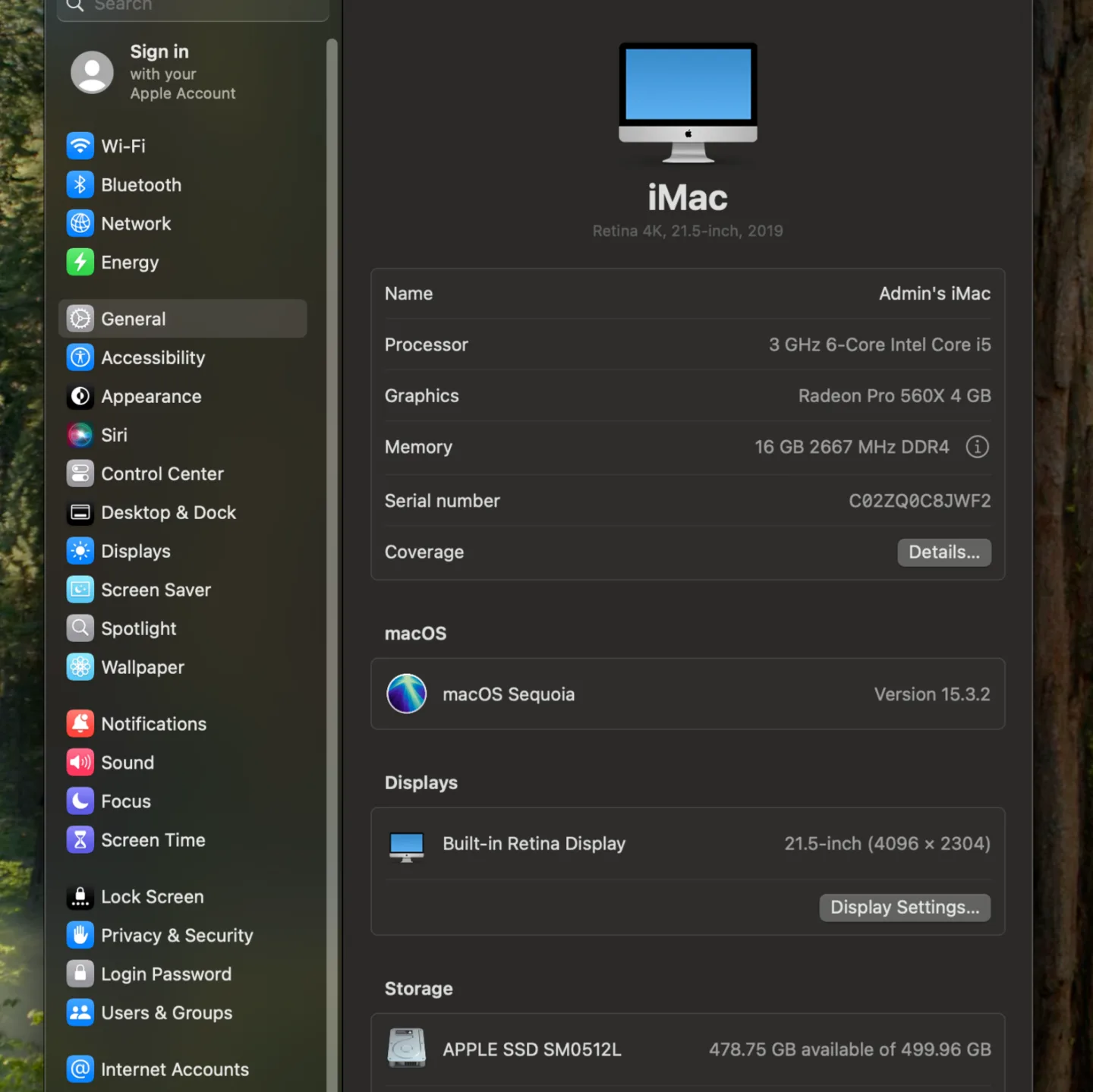 2019 iMac 21.5" Retina 4K - i5, 16gb, 512gb SSD, macOS Sequoia image indicator(3)