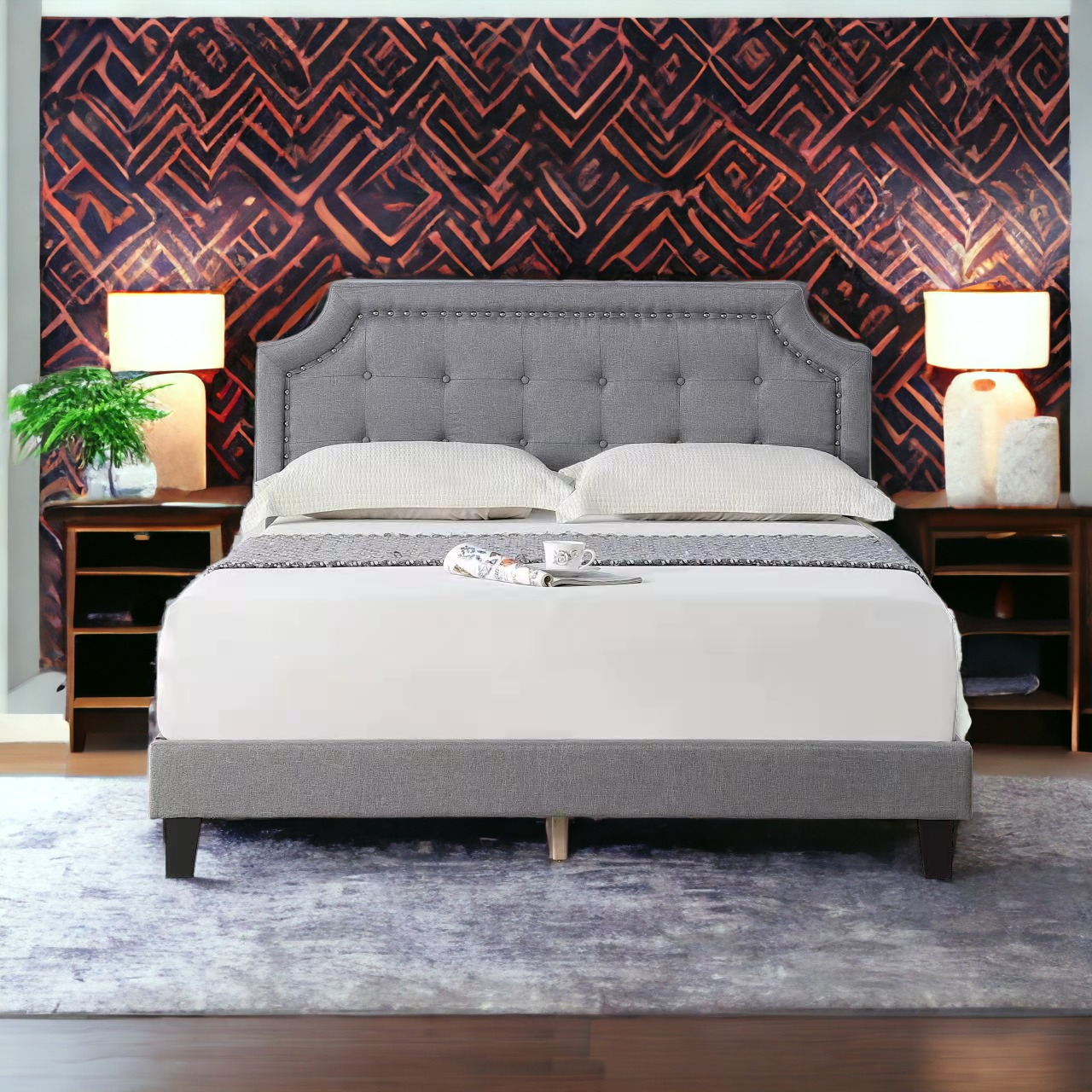 Brand New Grey Bed Frame on sale