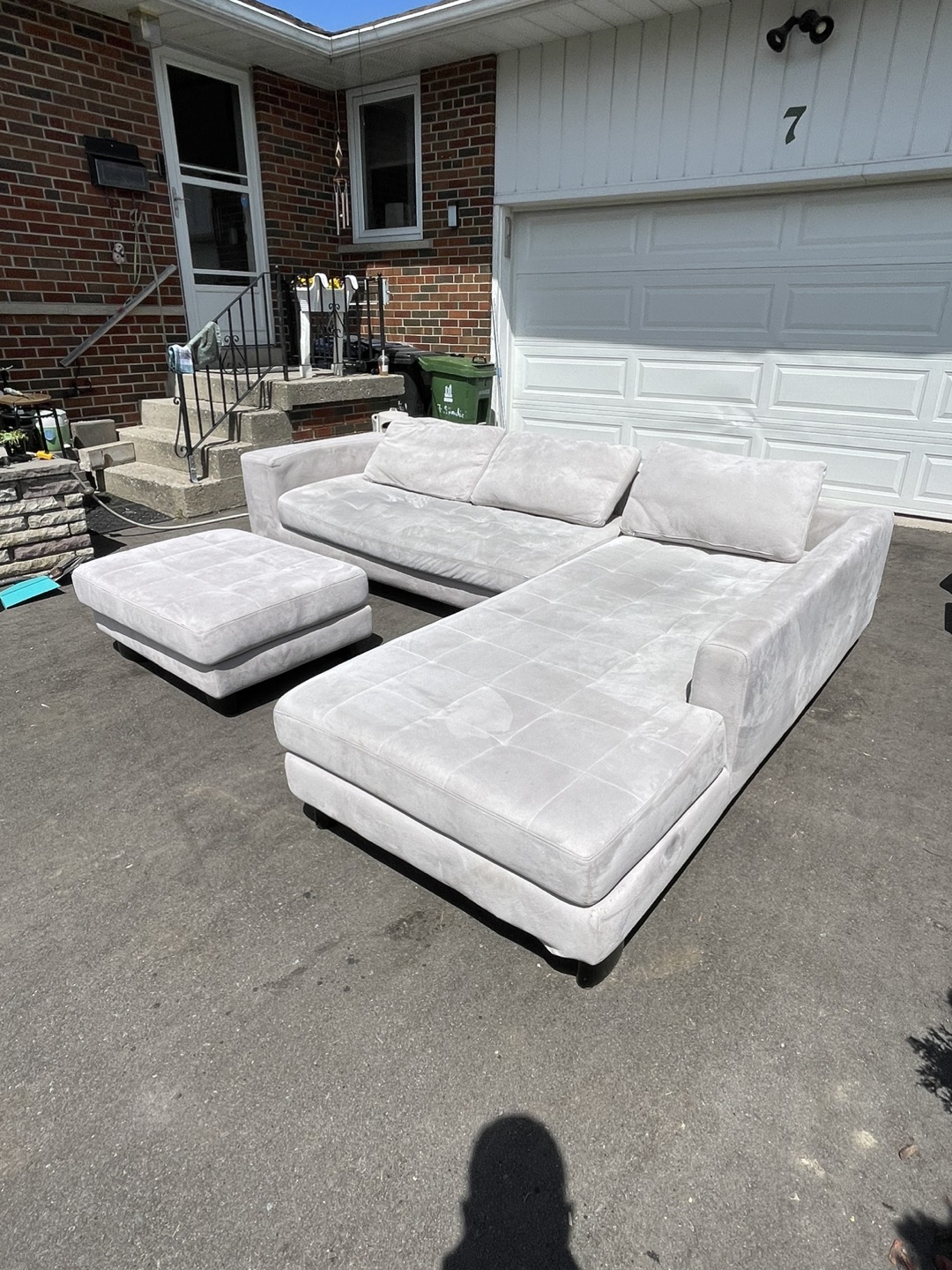 Large grey sofa