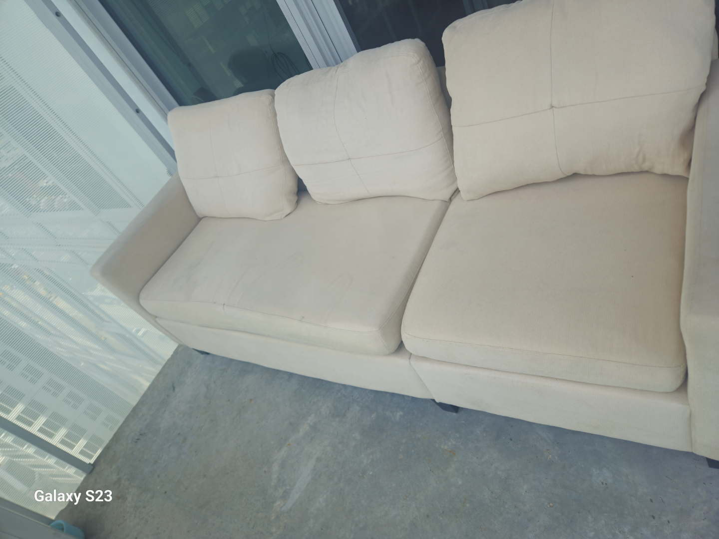 Beige sofa/couch