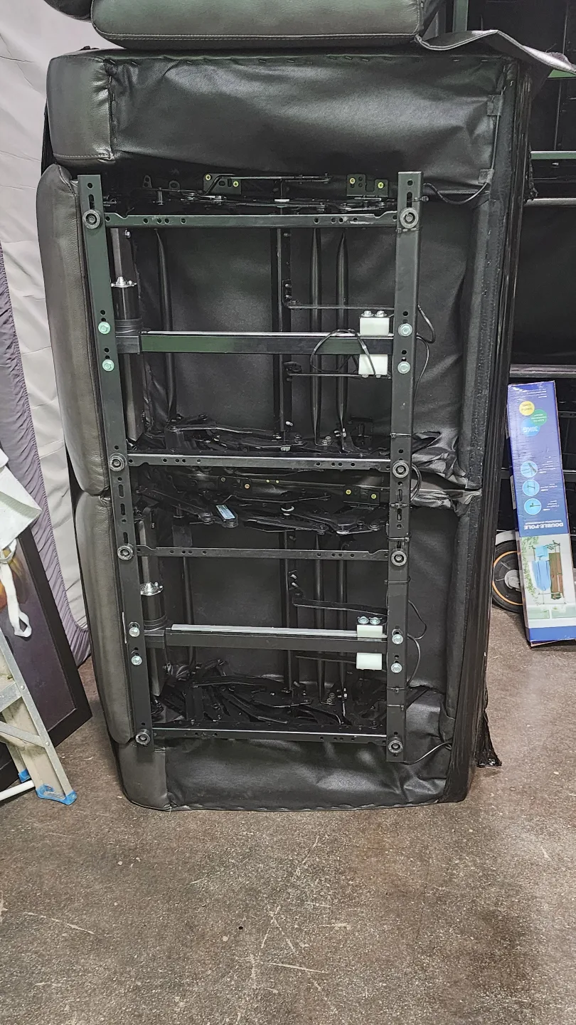 Dark Grey Leather Recliner Sofa and Loveseat Set image indicator(3)