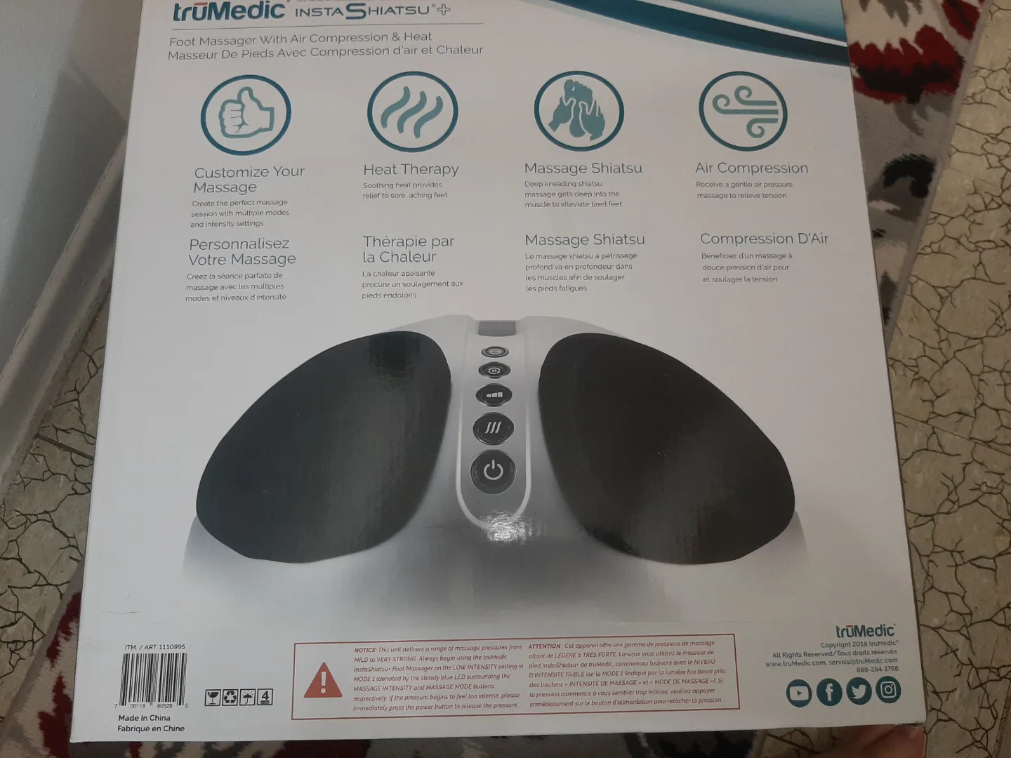 NEW on Box Trumedic foot massager, insta shiatsu image indicator(2)