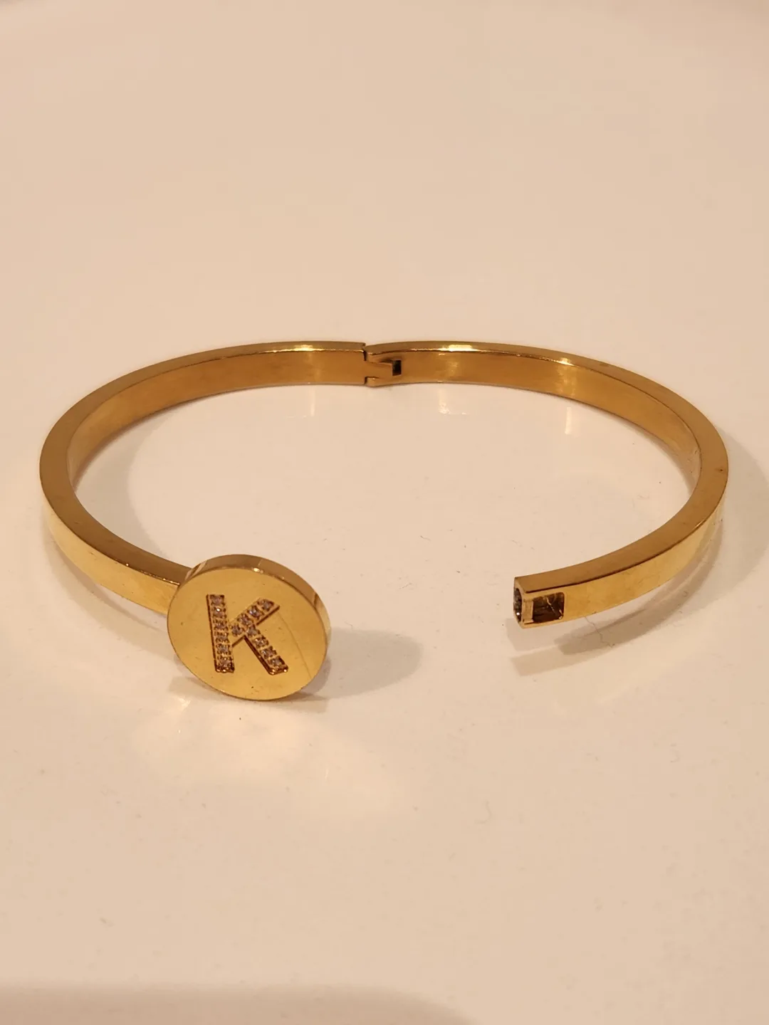 Gold Plated Initial K Bracelet image indicator(3)