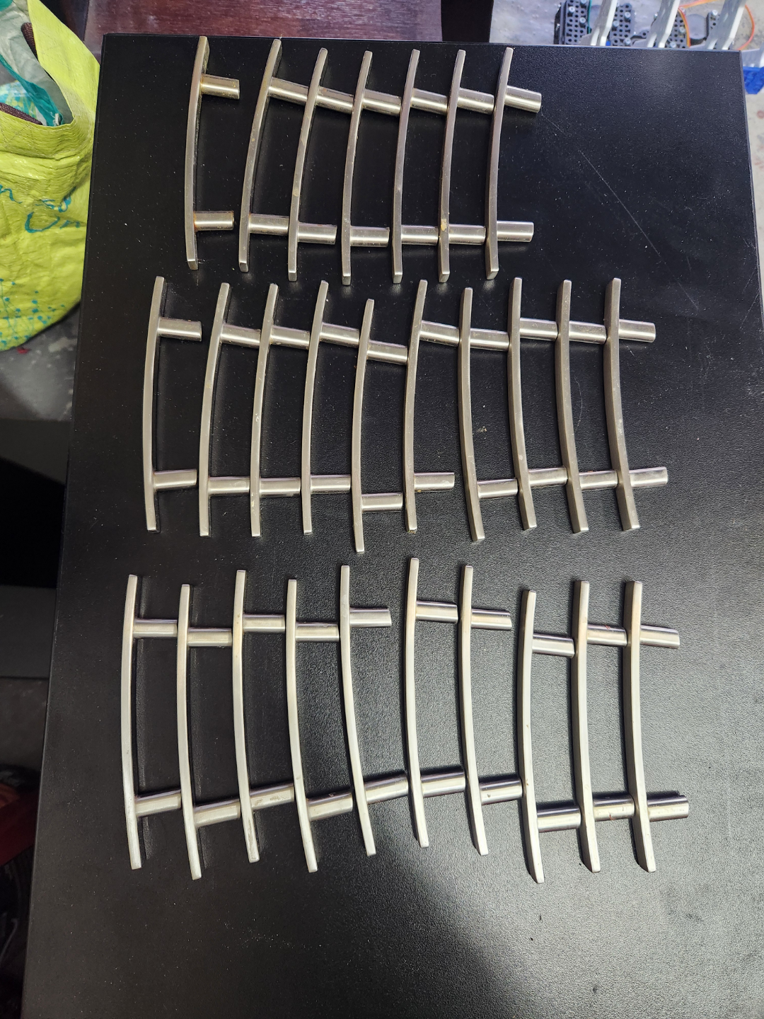 27 Brushed Nickel Cabinet Drawer Pulls - 3" Centers - photo 4
