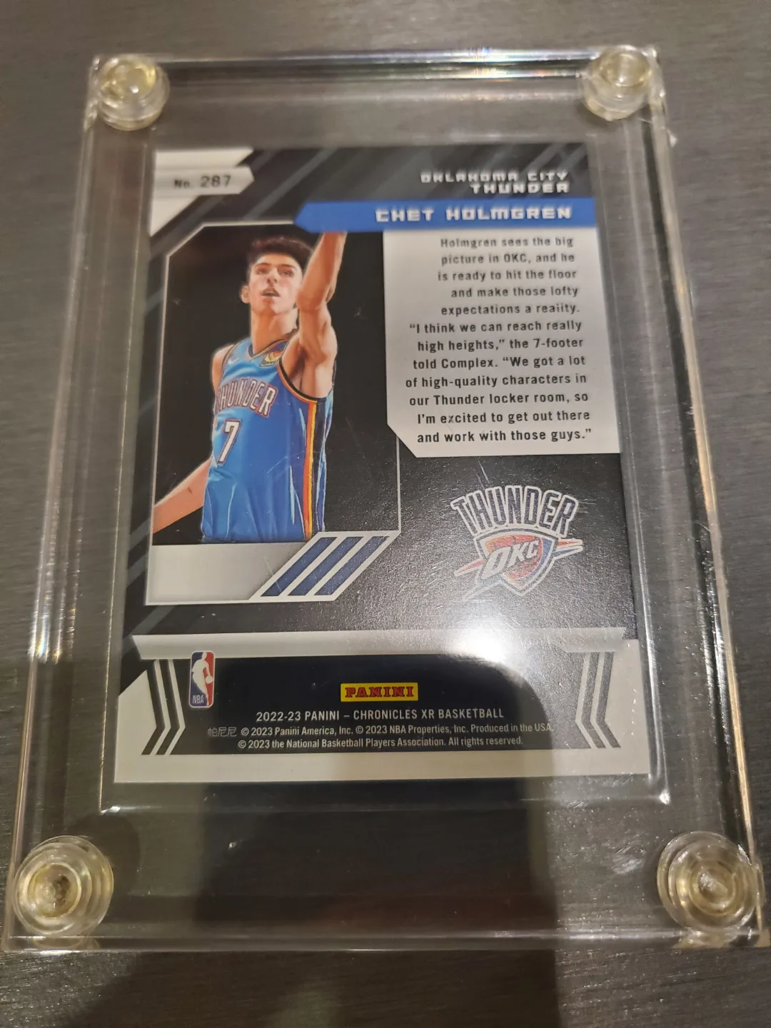 Chet Holmgren Rookie Card with nice case! image indicator(2)