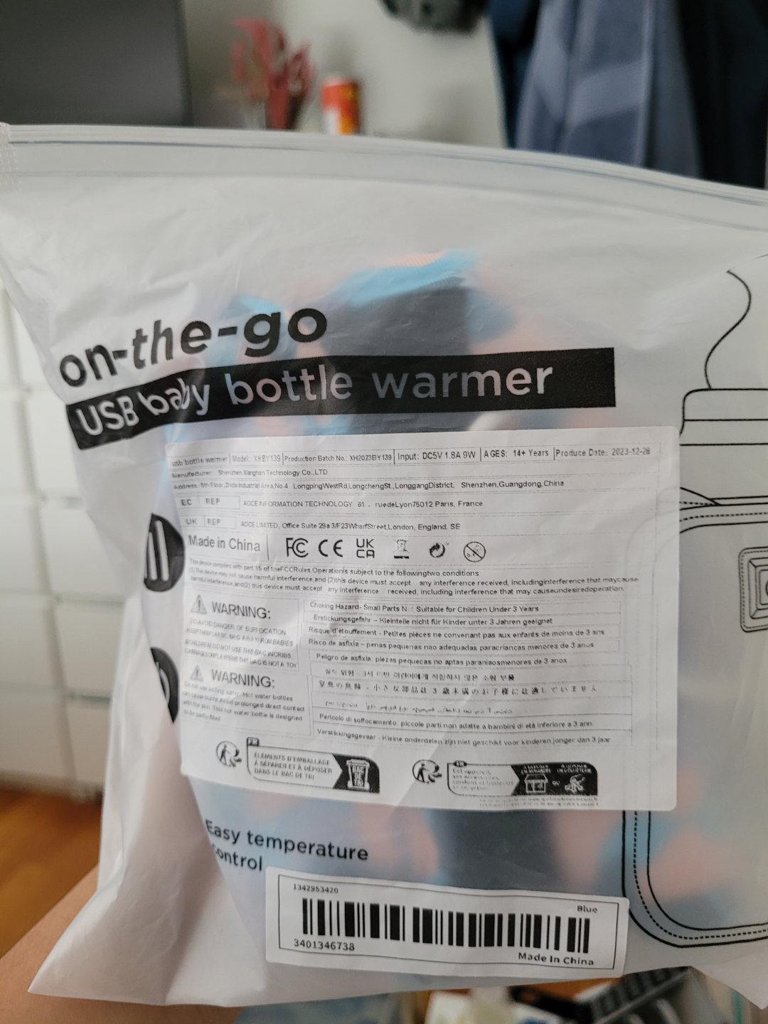 On the go bottle warmer