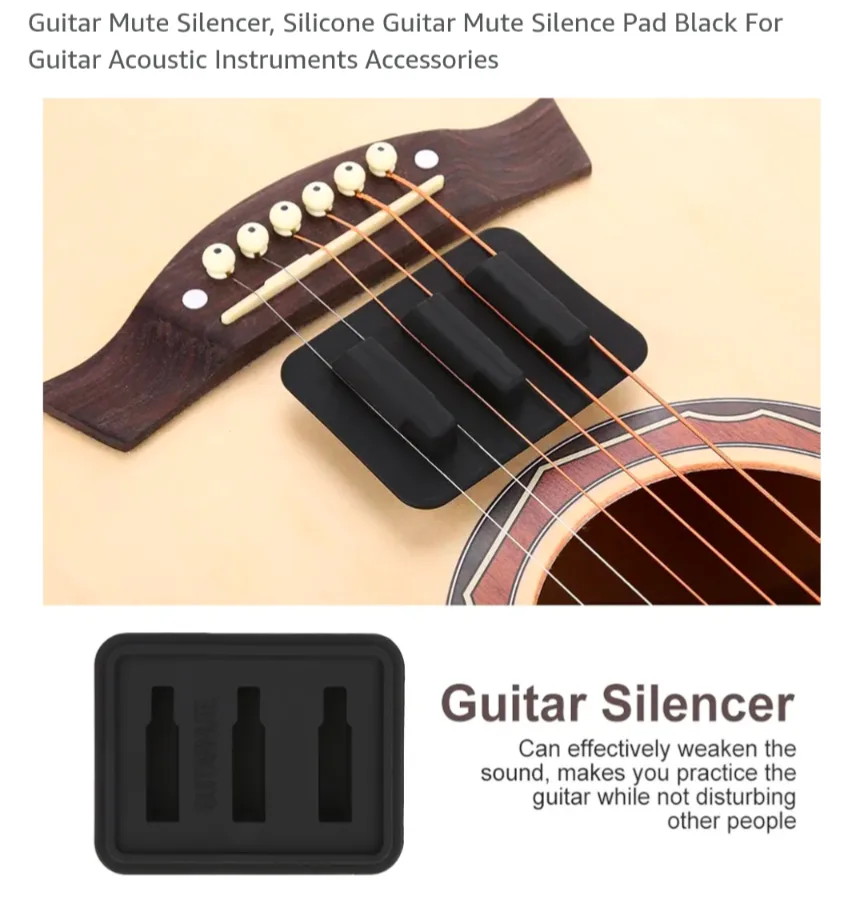 Acoustic Guitar Silicone Mute Silencer thumbnail