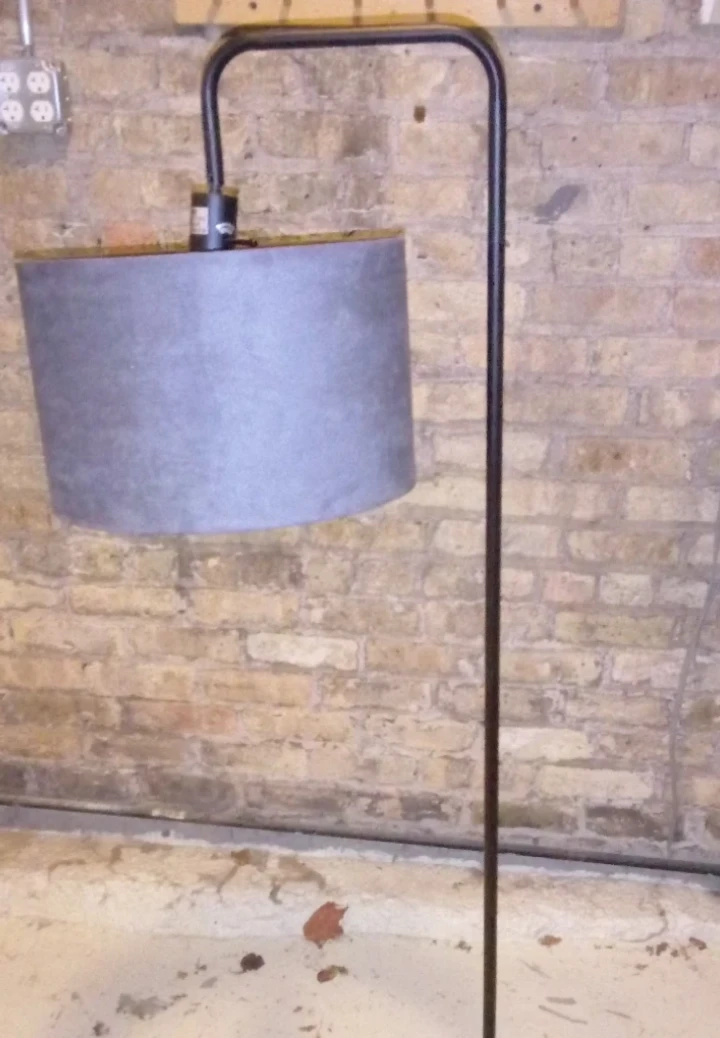 Arc Floor Lamp with Gray Shade