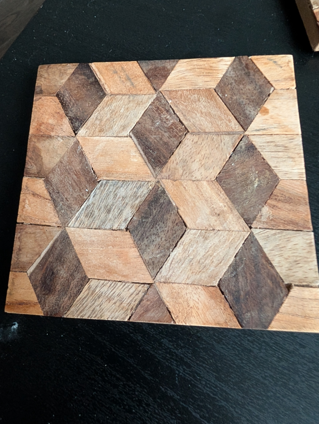 !!!SALE!!! SET OF 4 Wooden Geometric Coaster