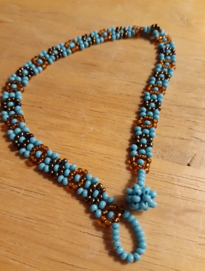 Boho Handmade Beaded Anklet image indicator(2)