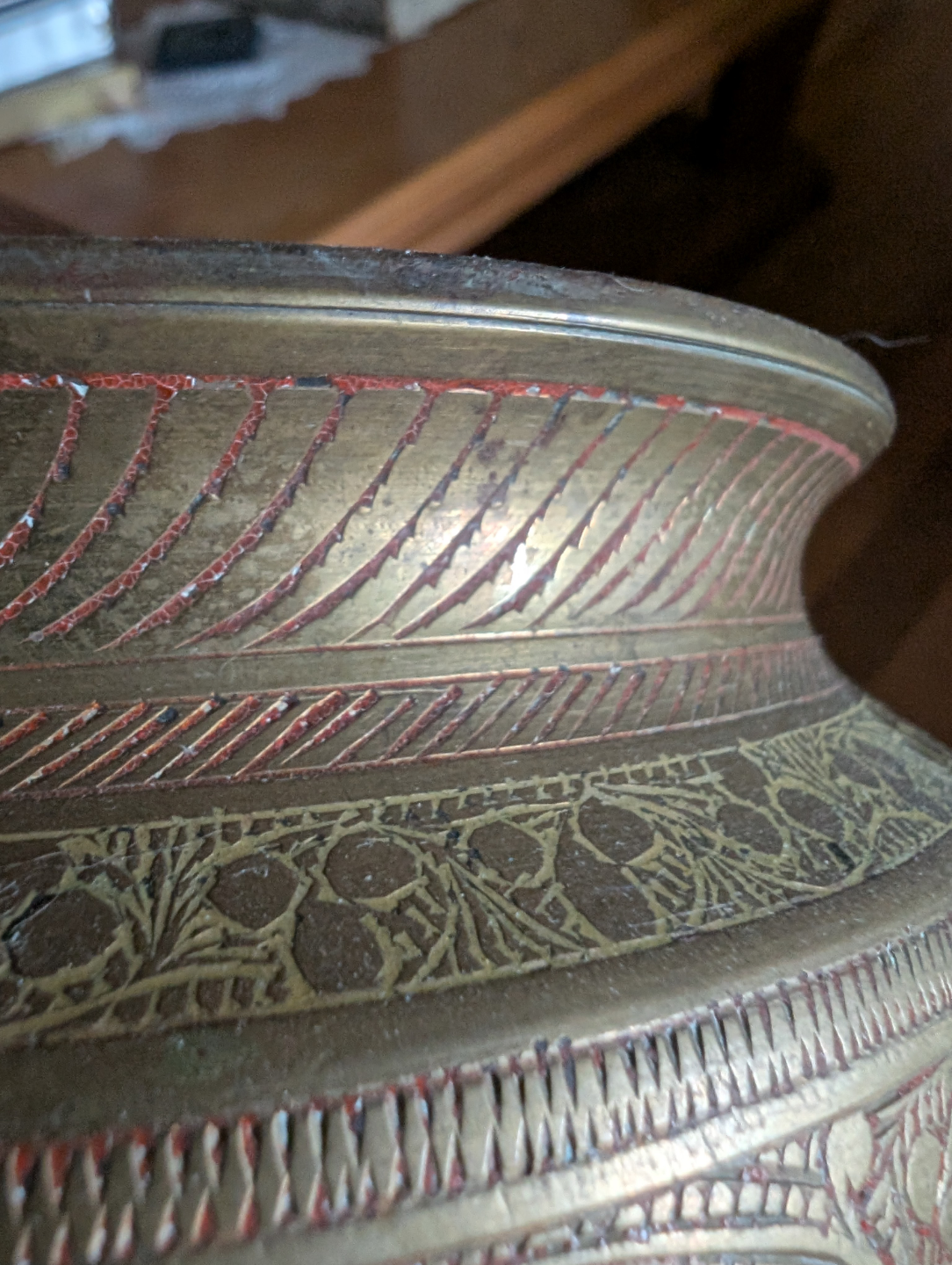 Vintage Brass Pot with Intricate Detailing - photo 4