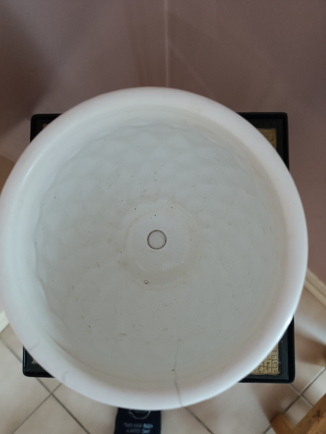 White Ceramic Planter with Geometric Design - photo 2
