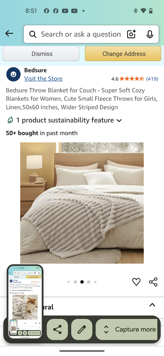Bedsure Throw Blanket - Natural brand new - photo 5