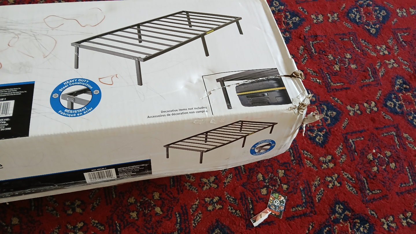 Mainstays Twin Slat Metal Bed Frame - Black - photo 2