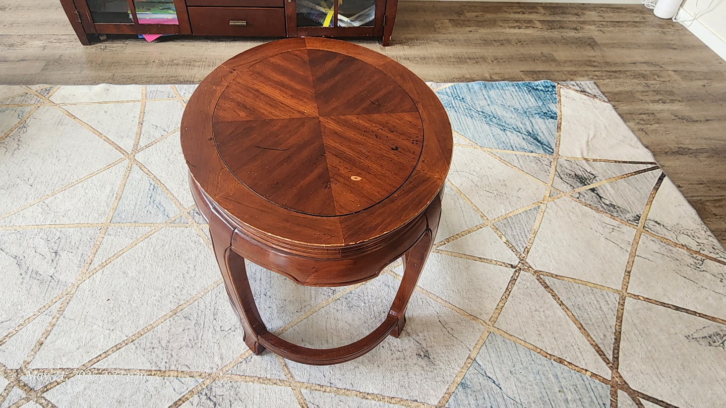Vintage Wooden End Table - photo 3