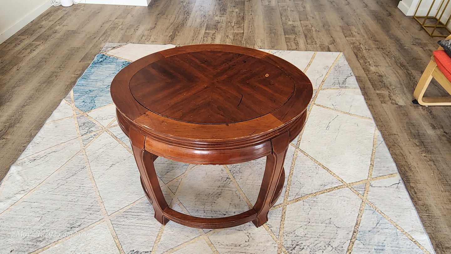 Vintage Wooden End Table - photo 4
