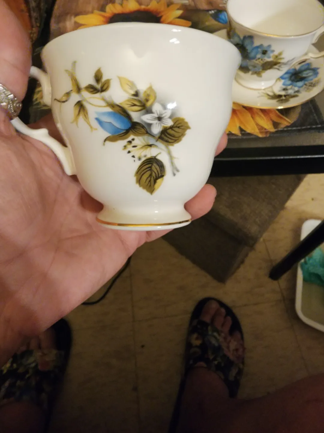 Vintage Queen Anne Teacups and Saucers image indicator(2)