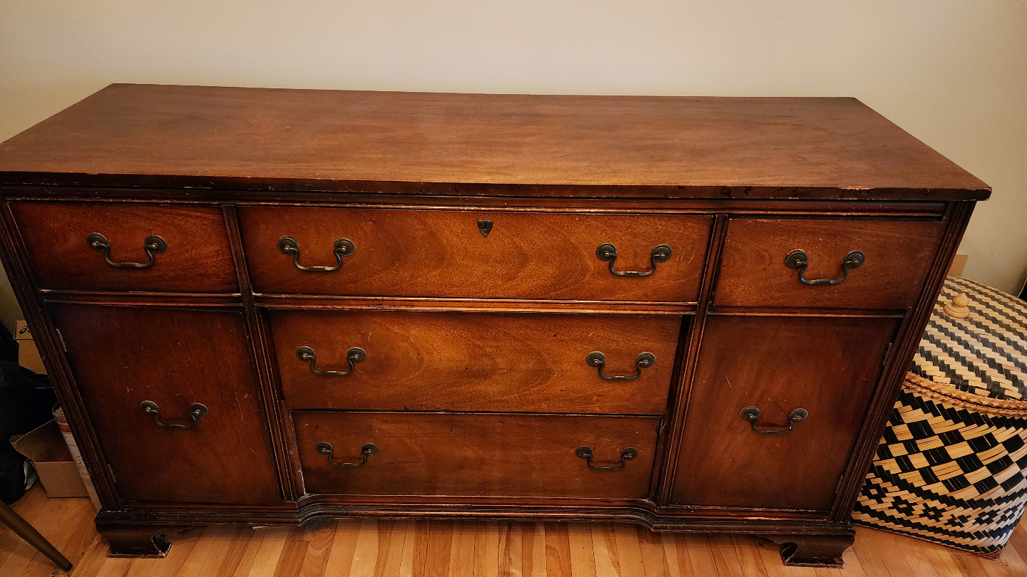 Vintage Wooden Buffet Server