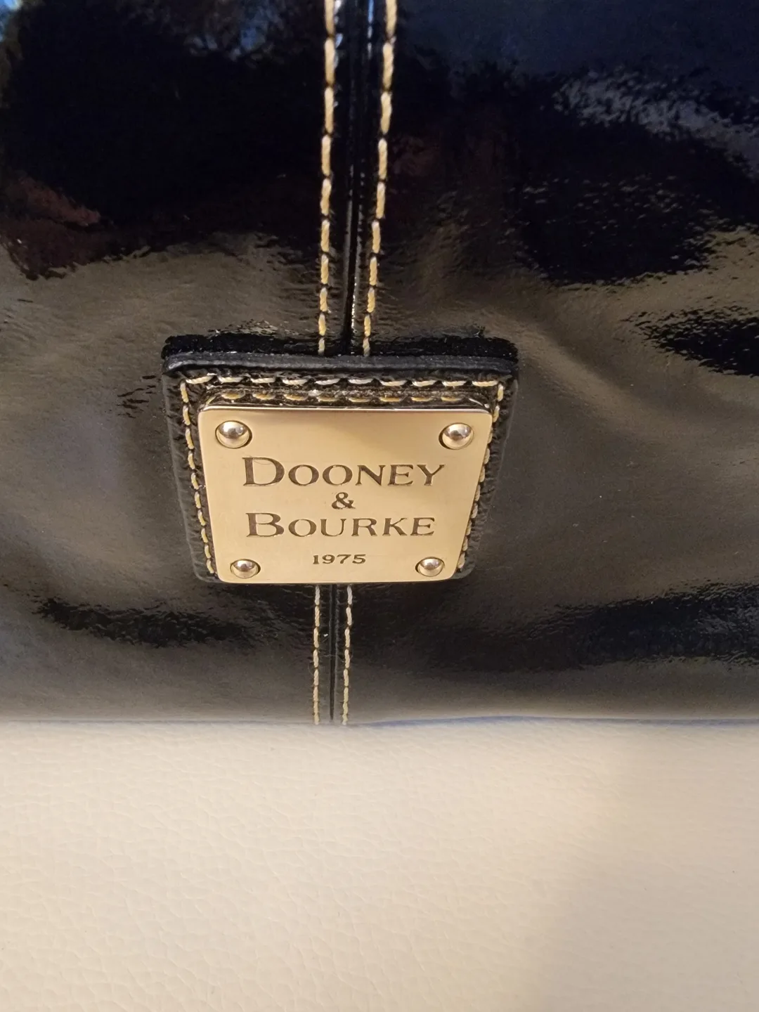 Dooney & Bourke Black Patent Leather Handbag image indicator(3)