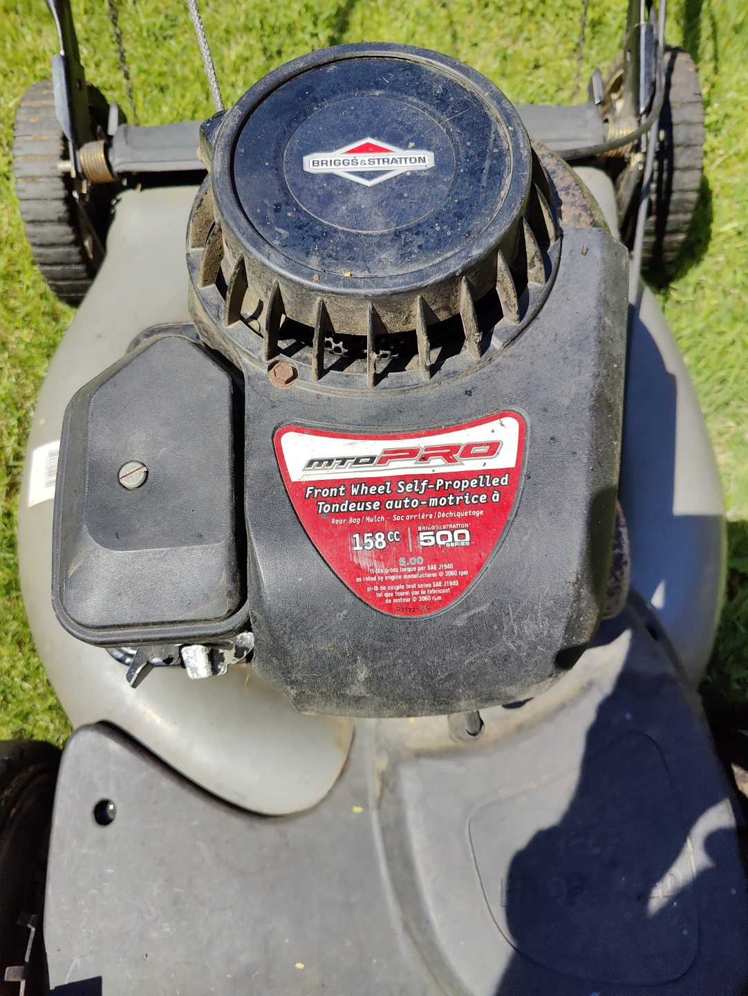 MTD self-propelled mower.