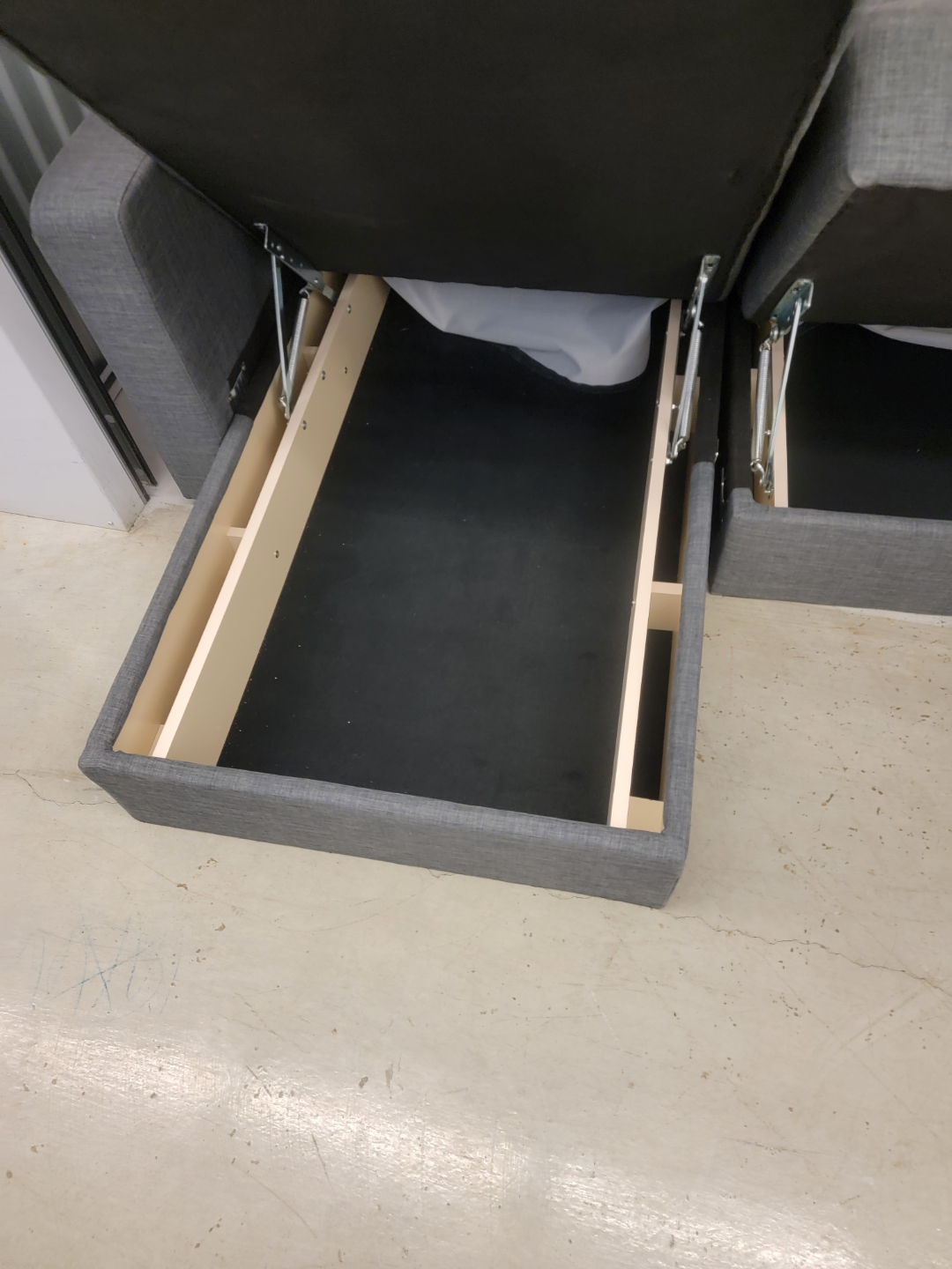 Grey Sectional Sofa Bed with Storage - photo 3