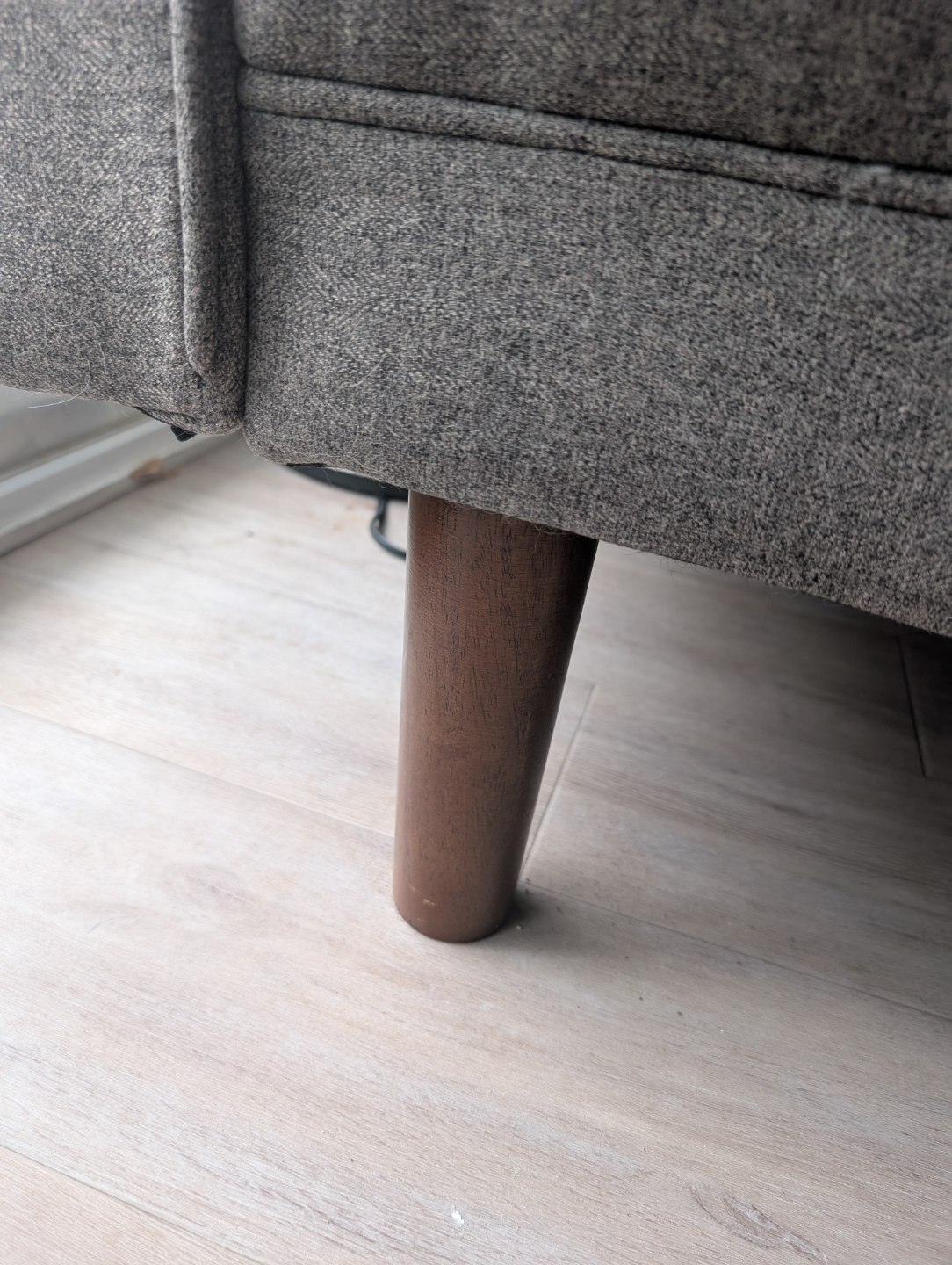 Structube Jean Grey Sofa Bed with Wooden Legs - photo 4