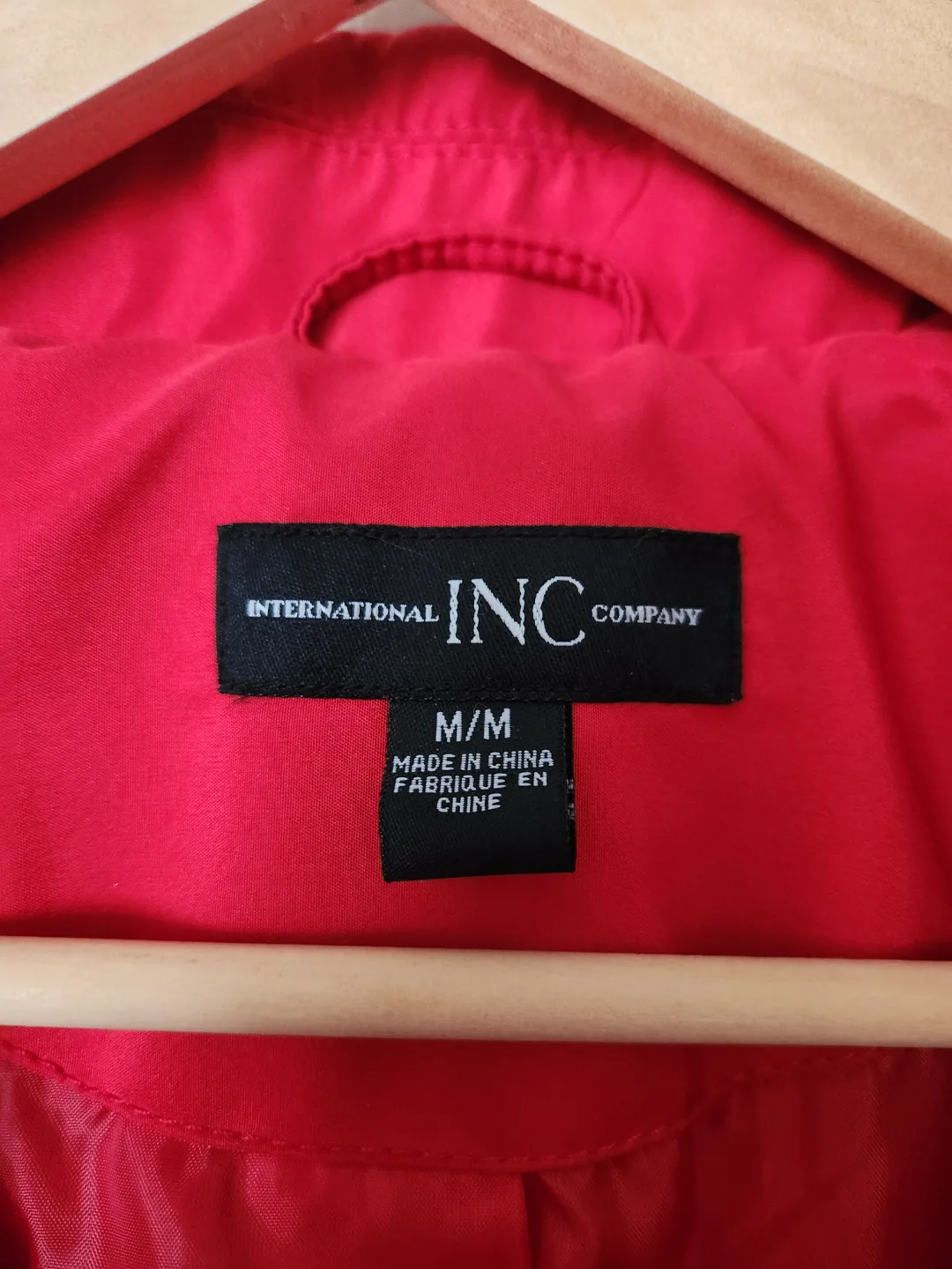 INC International Concepts Red Trench Coat - Size M image indicator(3)
