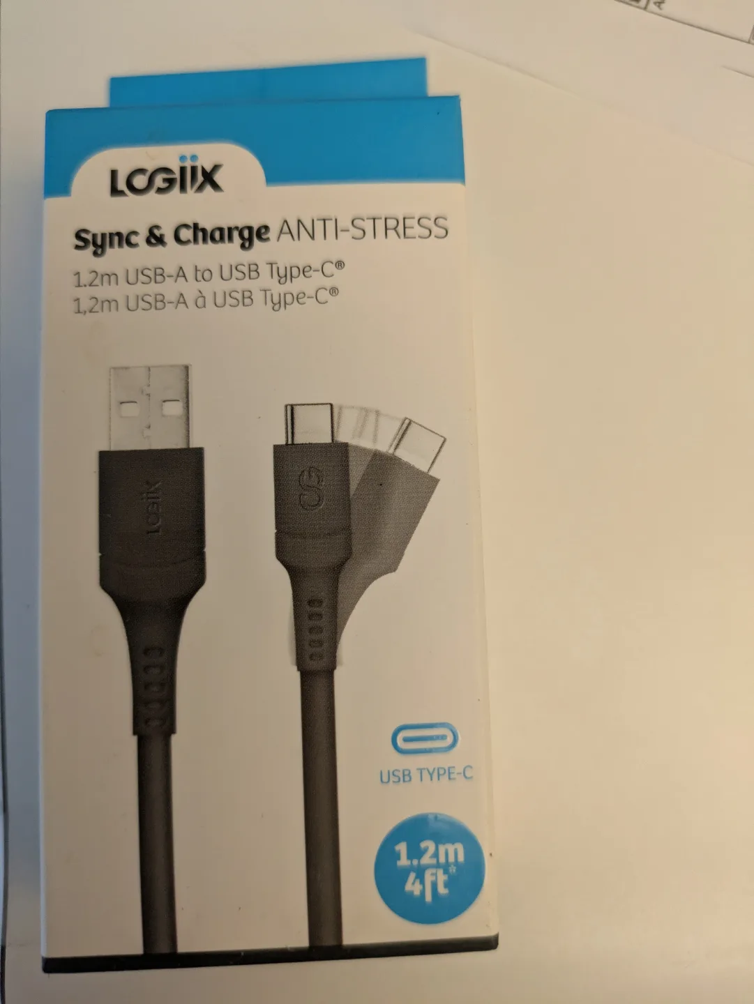 LOGIIX Anti-Stress USB-A to USB-C Cable - 1.2m thumbnail